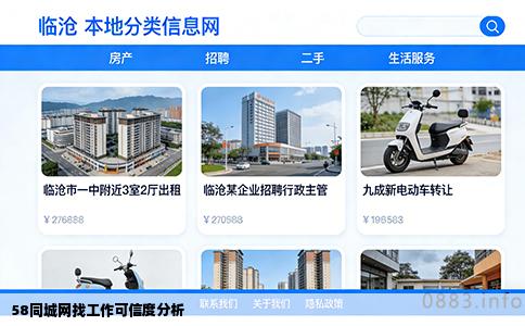58同城网找工作可信度分析
