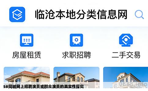 58同城网上招聘演员或群众演员的真实性探究