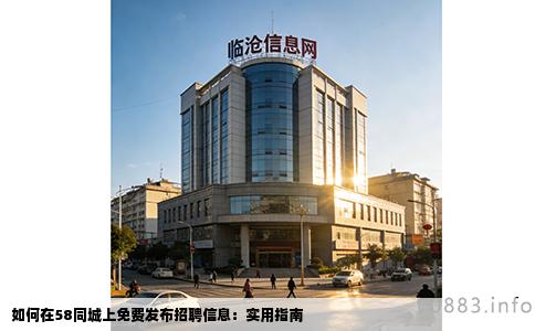 如何在58同城上免费发布招聘信息：实用指南