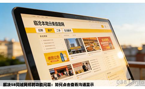 解决58同城网招聘功能问题：如何点击查看沟通显示