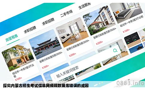 探究内蒙古招生考试信息网频现数据库错误的成因